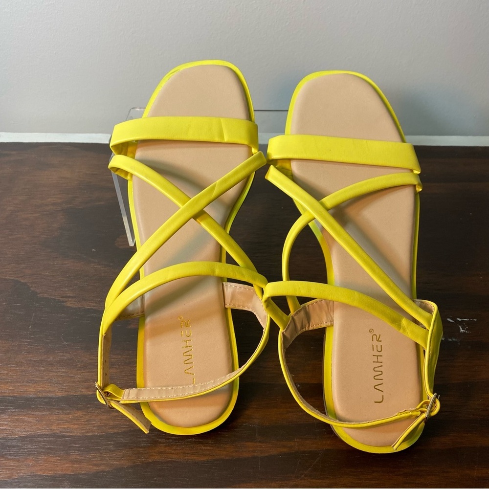 Women’s Lamher Strapped yellow Sandals Size 10